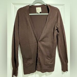 Women’s Brown Cardigan Sweater Button up